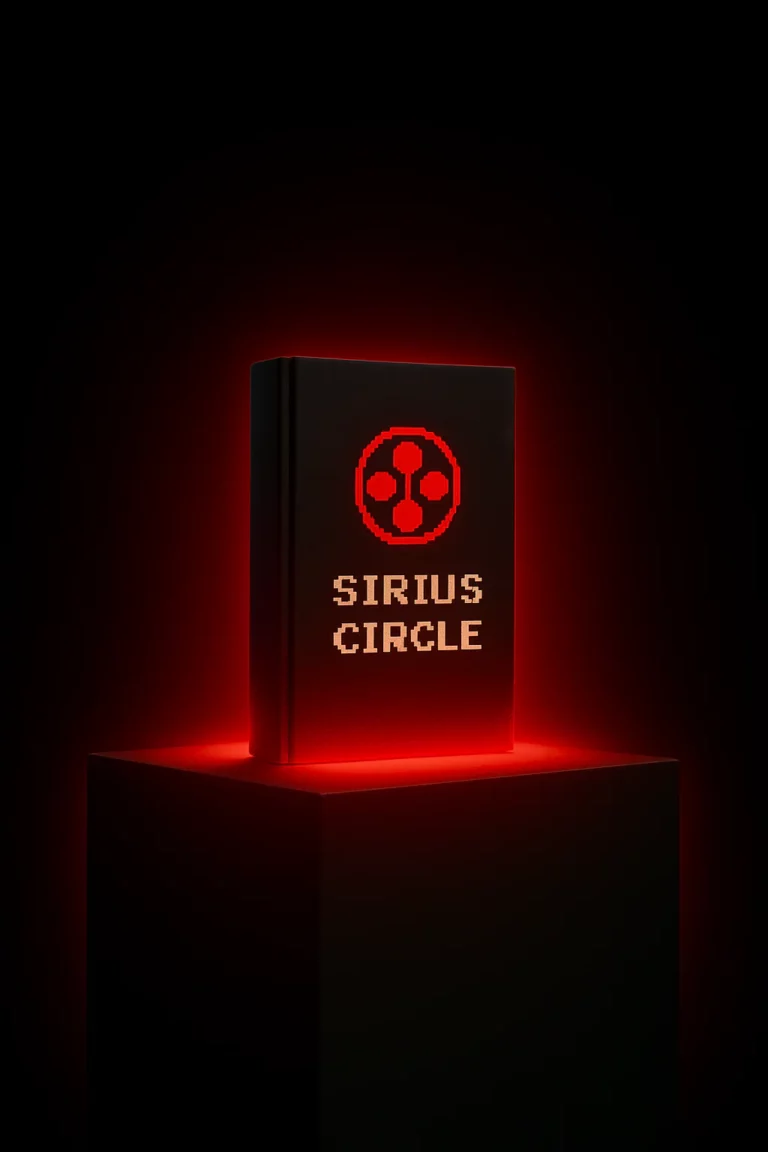 Image d’un livre noir et rouge représentant le Sirius Circle, une formation business innovante et puissante en 2025.